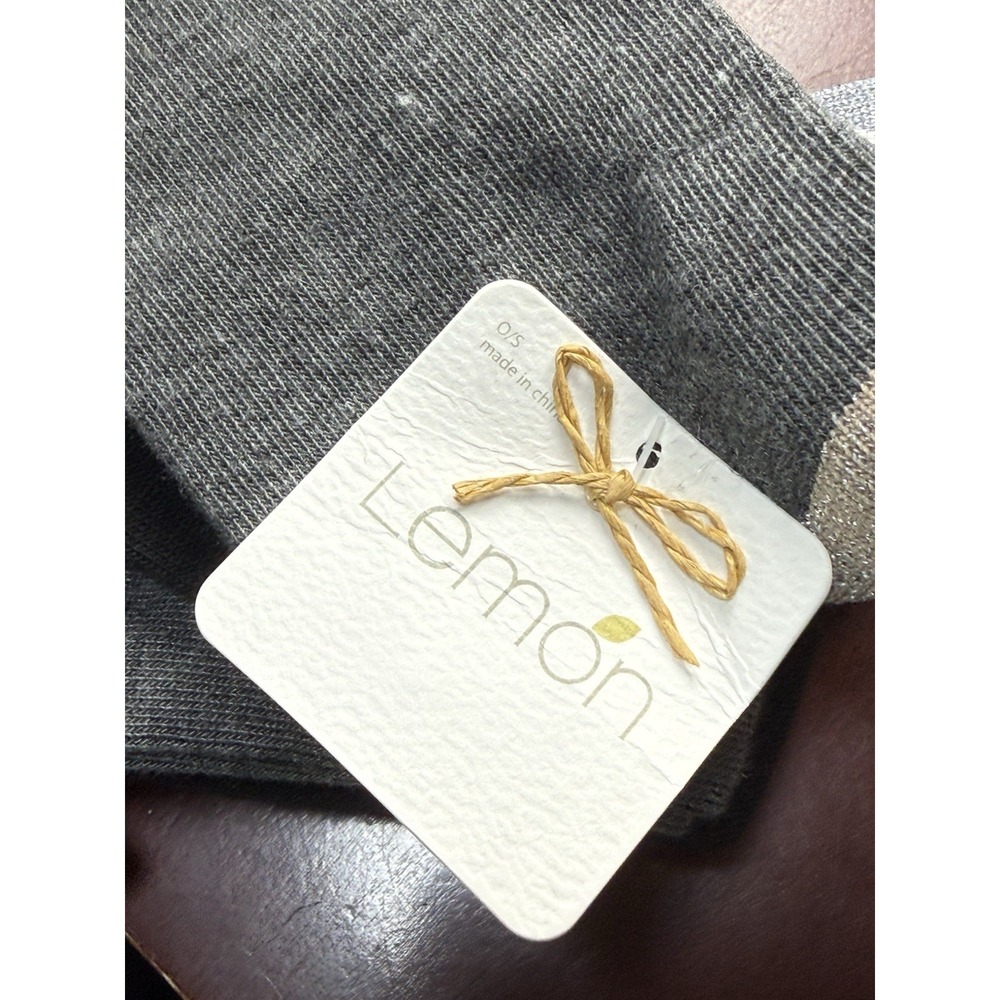 Lemon Women's Sparkly Quarter Socks Gray Assortment One Size 5 Pack / Pairs NWT - Picture 5 of 6